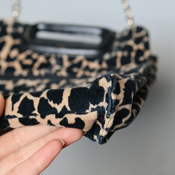 RARE 🔥- Maje Small Leopard Print Handbag Gold Chain Strap - Picture 9 of 9